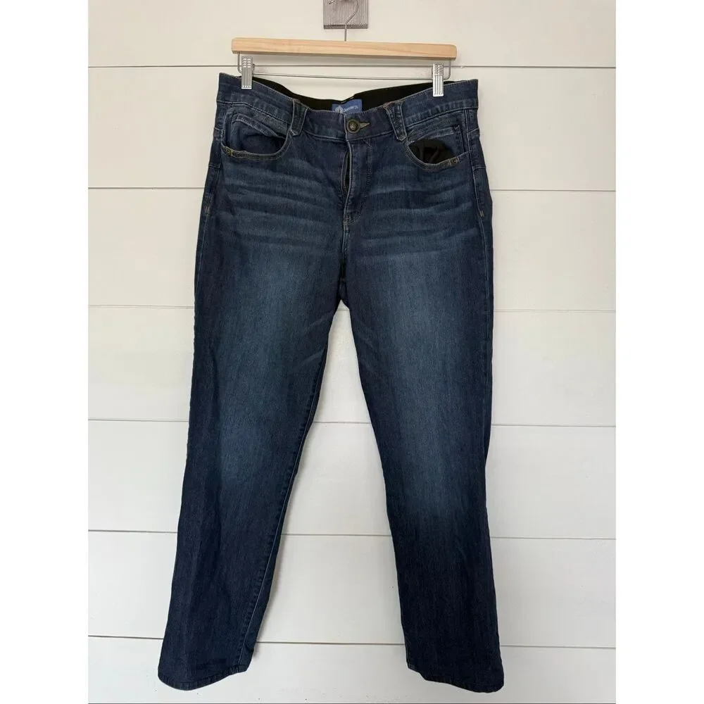 Democracy Women’s 14 Ab Solution Dark Wash Ankle Skimmer Jeans Stretchy